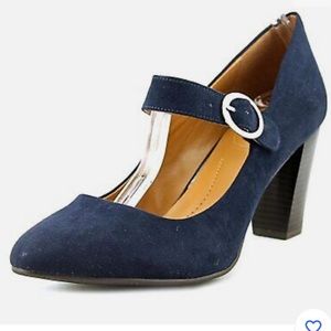 Navy Blue Mary Jane Heels 